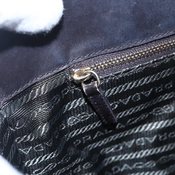 PRADA Tote Bag Nylon Khaki Gold Auth 148282