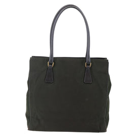 PRADA Tote Bag Nylon Khaki Gold Auth 148282 - 0