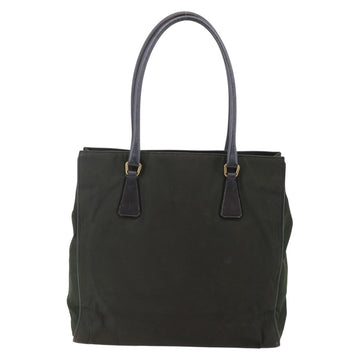 PRADA Tote Bag Nylon Khaki Gold Auth 148282 - 0