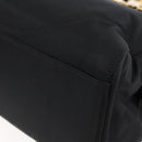 PRADA Chain Shoulder Bag Nylon Black Gold Auth 148283-15