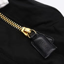 PRADA Chain Shoulder Bag Nylon Black Gold Auth 148283-10