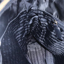 PRADA Chain Shoulder Bag Nylon Black Gold Auth 148283-21