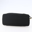 PRADA Chain Shoulder Bag Nylon Black Gold Auth 148283-5