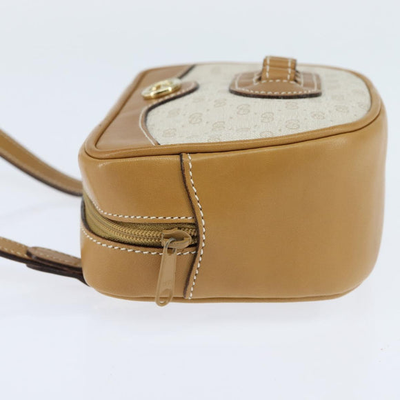 GUCCI Micro GG Supreme Shoulder Bag PVC Beige Gold 007 067 0523 Auth 148285