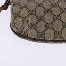 GUCCI GG Supreme Shoulder Bag PVC Beige Gold Auth 148286-16