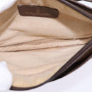 GUCCI GG Supreme Shoulder Bag PVC Beige Gold Auth 148286-10