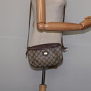 GUCCI GG Supreme Shoulder Bag PVC Beige Gold Auth 148286-21
