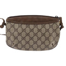 GUCCI GG Supreme Shoulder Bag PVC Beige Gold Auth 148286-2