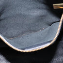 Salvatore Ferragamo Gancini Tote Bag Leather Black Gold Auth 148288-11