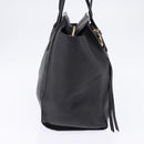 Salvatore Ferragamo Gancini Tote Bag Leather Black Gold Auth 148288-3