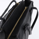 Salvatore Ferragamo Gancini Tote Bag Leather Black Gold Auth 148288-6