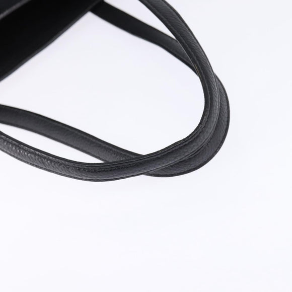 Salvatore Ferragamo Gancini Tote Bag Leather Black Gold Auth 148288