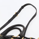 PRADA Hand Bag Nylon 2way Khaki Gold Auth 148290-15