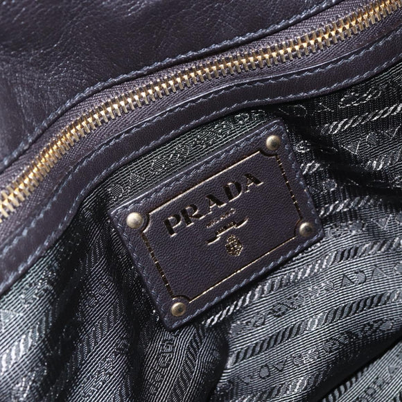 PRADA Hand Bag Nylon 2way Khaki Gold Auth 148290