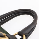 PRADA Hand Bag Nylon 2way Khaki Gold Auth 148290-14