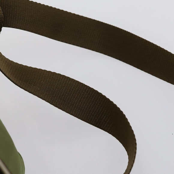 PRADA Backpack Nylon Khaki Silver Auth 148291