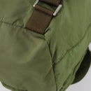 PRADA Backpack Nylon Khaki Silver Auth 148291-17
