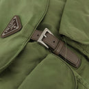 PRADA Backpack Nylon Khaki Silver Auth 148291-20