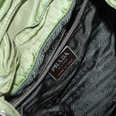 PRADA Backpack Nylon Khaki Silver Auth 148291-22