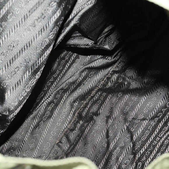 PRADA Backpack Nylon Khaki Silver Auth 148291