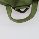 PRADA Backpack Nylon Khaki Silver Auth 148291-7