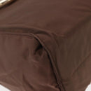 PRADA Hand Bag Nylon Brown Gold Auth 148292-15
