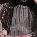 PRADA Hand Bag Nylon Brown Gold Auth 148292-11