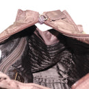 PRADA Hand Bag Nylon Brown Gold Auth 148292-19