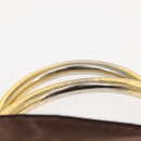 PRADA Hand Bag Nylon Brown Gold Auth 148292-8