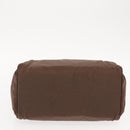 PRADA Hand Bag Nylon Brown Gold Auth 148292-5