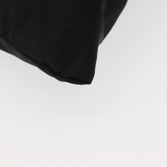 PRADA Tote Bag Nylon Black Silver Auth 148293