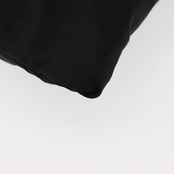 PRADA Tote Bag Nylon Black Silver Auth 148293