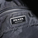 PRADA Tote Bag Nylon Black Silver Auth 148293-20