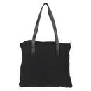 PRADA Tote Bag Nylon Black Silver Auth 148293-2