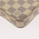 LOUIS VUITTON Damier Azur Pochette Felicie Chain Wallet N63106 LV Auth 148308-16