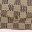 LOUIS VUITTON Damier Azur Pochette Felicie Chain Wallet N63106 LV Auth 148308-17