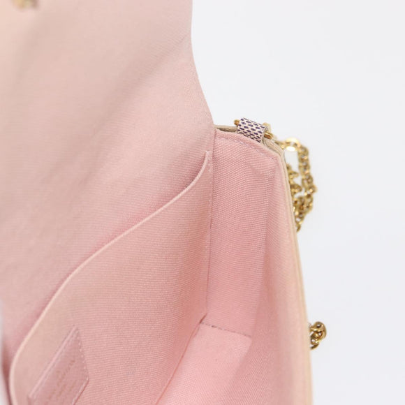 LOUIS VUITTON Damier Azur Pochette Felicie Chain Wallet N63106 LV Auth 148308