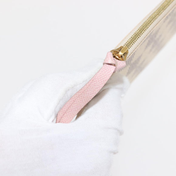 LOUIS VUITTON Damier Azur Pochette Felicie Chain Wallet N63106 LV Auth 148308