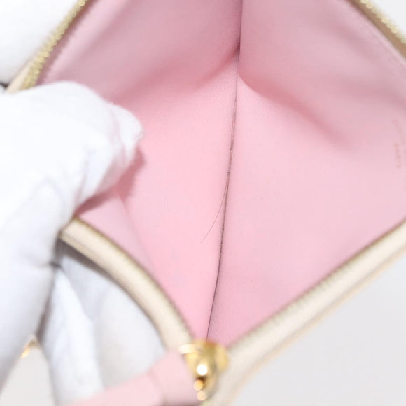 LOUIS VUITTON Damier Azur Pochette Felicie Chain Wallet N63106 LV Auth 148308