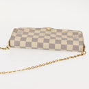LOUIS VUITTON Damier Azur Pochette Felicie Chain Wallet N63106 LV Auth 148308-6