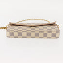 LOUIS VUITTON Damier Azur Pochette Felicie Chain Wallet N63106 LV Auth 148308-5