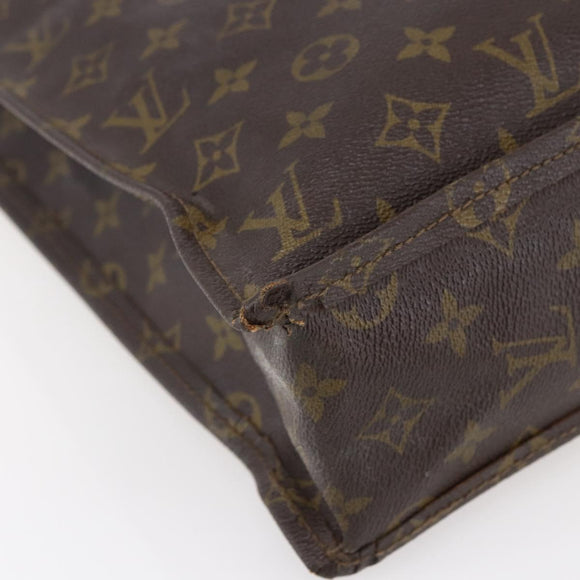 LOUIS VUITTON Monogram Sac Plat Hand Bag M51140 LV Auth 148311