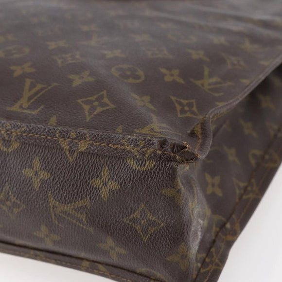 LOUIS VUITTON Monogram Sac Plat Hand Bag M51140 LV Auth 148311