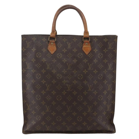 LOUIS VUITTON Monogram Sac Plat Hand Bag M51140 LV Auth 148311