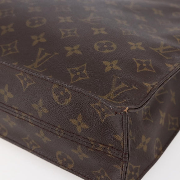 LOUIS VUITTON Monogram Sac Plat Hand Bag M51140 LV Auth 148312