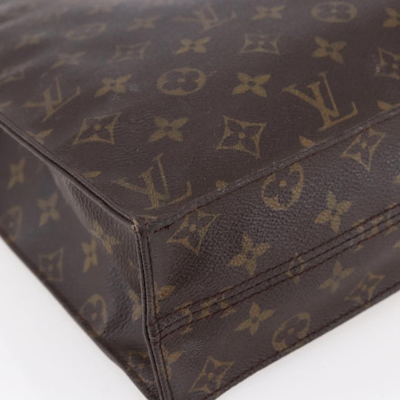 LOUIS VUITTON Monogram Sac Plat Hand Bag M51140 LV Auth 148312