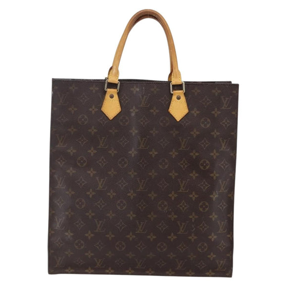 LOUIS VUITTON Monogram Sac Plat Hand Bag M51140 LV Auth 148312