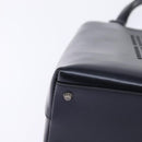 GIVENCHY Hand Bag Leather Navy Auth 148313-9