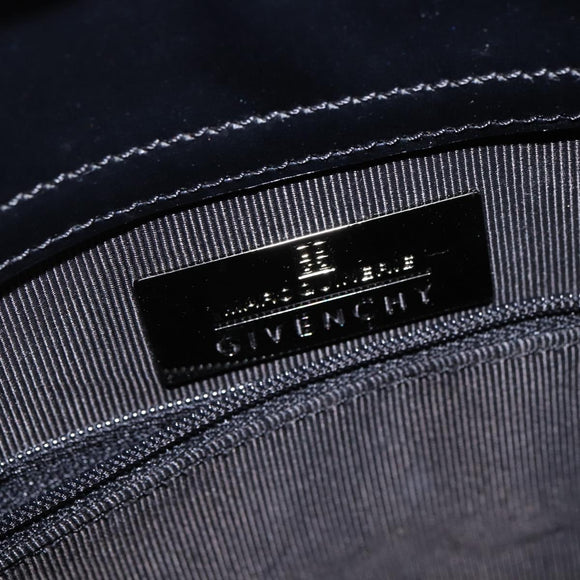 GIVENCHY Hand Bag Leather Navy Auth 148313