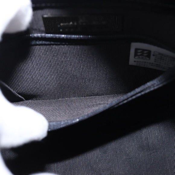 GIVENCHY Hand Bag Leather Navy Auth 148313